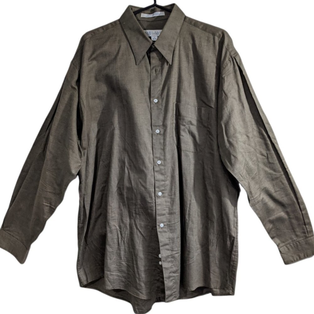 Perry Ellis Mens Button-Up Shirt Long Sleeve 17